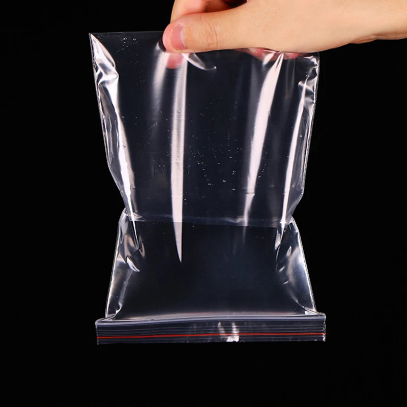 Sacs en plastique transparent refermables à fermeture éclair, XR, stockage des aliments, GT, sac frais sous vide, 100 pièces