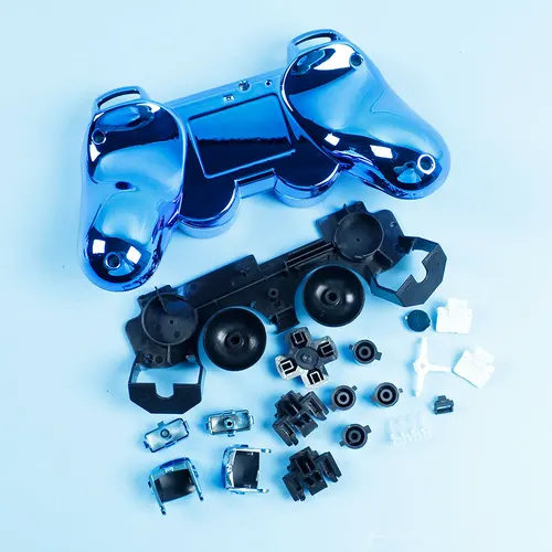 Imagen 2 del producto 1 Juego de carcasa dura de plástico, cubierta frontal trasera para controlador inalámbrico PS3, juego completo de botones con marco interior, accesorios de soporte