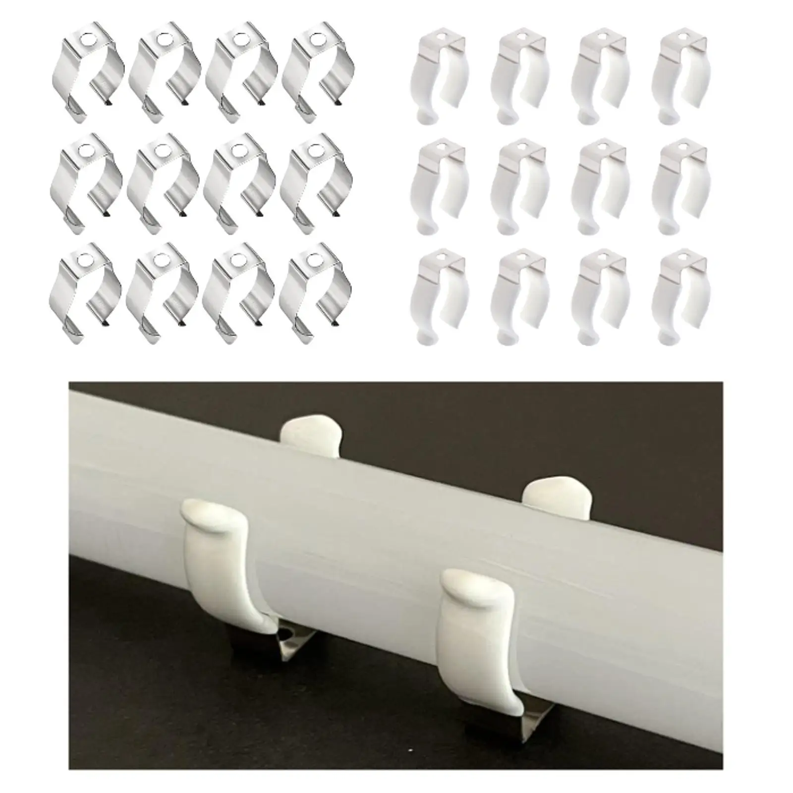 Staffa di supporto per clip T8 da 12 pezzi per sostituzione tubo fluorescente LED per tubo LED