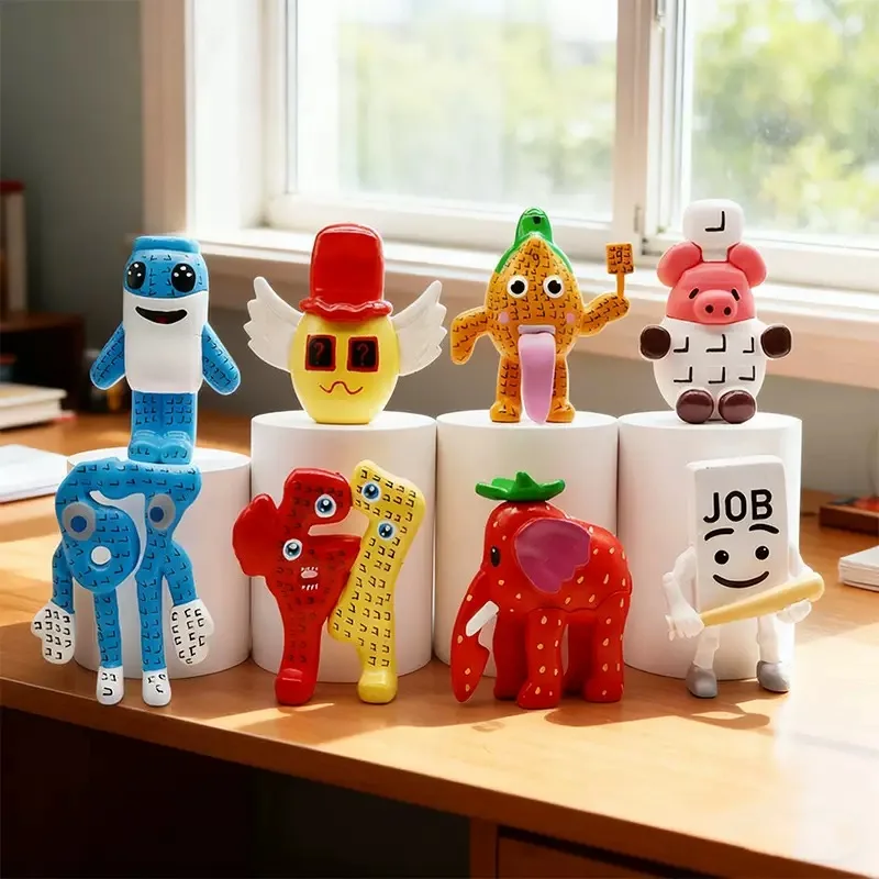 

8pcs/set Steal A Brainrot Figure Toys No. 9 House No.67 Strawberry Elephant Model Figure Hot Game Decorate Toys lovers Gifts