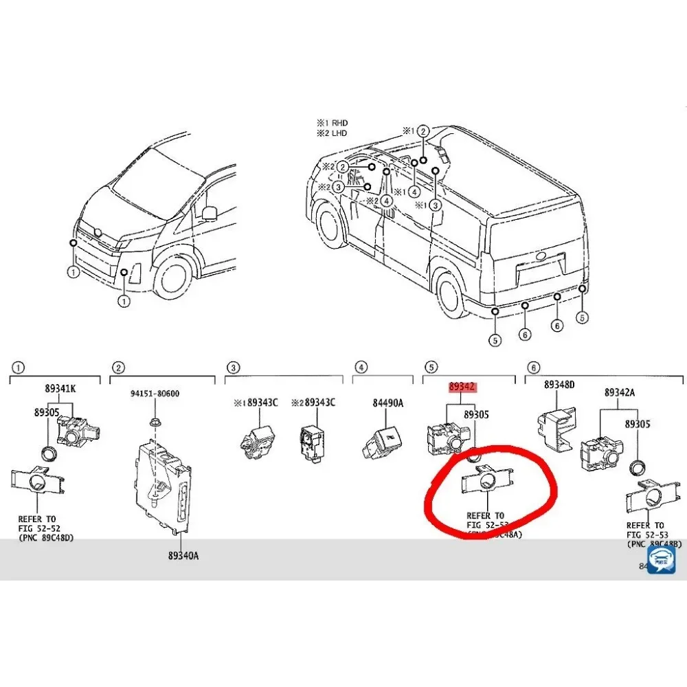 For Toyota Parking Sensor Bracket Reverse Radar Induction Bracket Radar Base