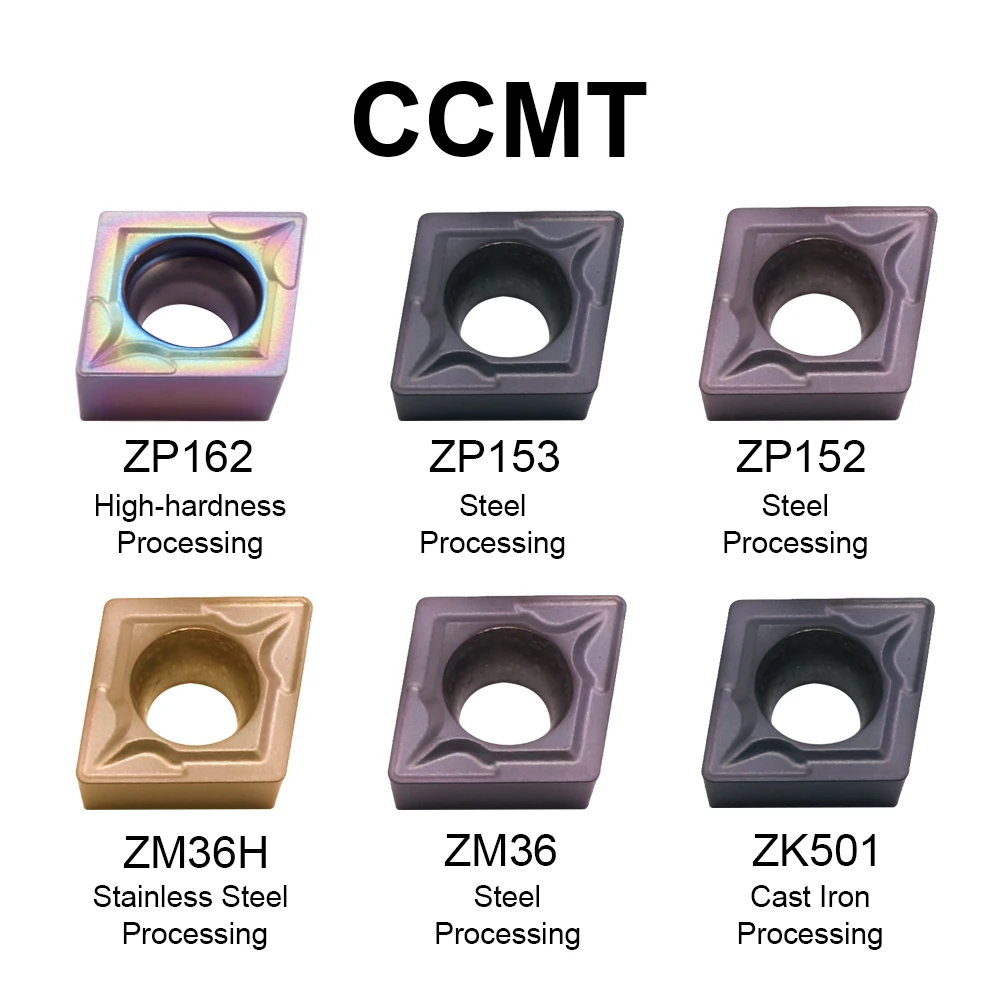 

MZG 10pcs CCMT060204 CCMT060208 CCMT09T304 CCMT09T308 CCMT120404 CCMT120408 ZP153 ZP152 Lathe Turning Tool Carbide Insert CCMT