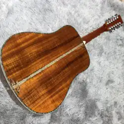 Custom 41 Inch solid Koas wood top abalone binding inlaid 12 strings ebony fingerboard acoustic guitar life tree inlay guitar