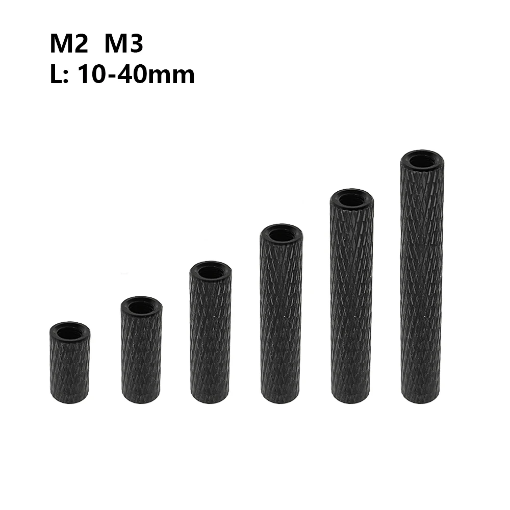 10pcs M2x/M3*10/12/14/15/19/20/22/25/28/30/35/40 Knurled Aluminum Standoff Spacer Stud Fastener for RC Drone