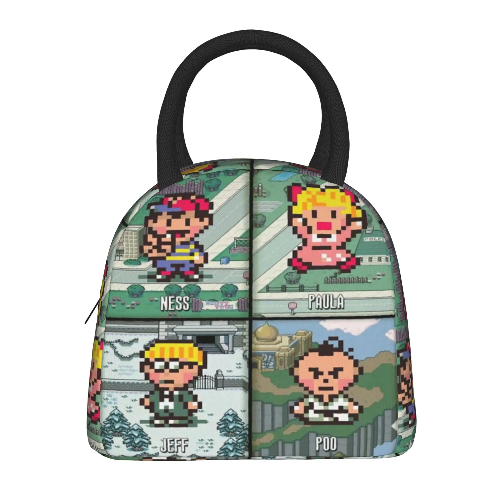 Earthbound Mega Sprite Sheet Insulated Lunch Bag For School Office  Food Storage Bag Portable Thermal Cooler Lunch Box