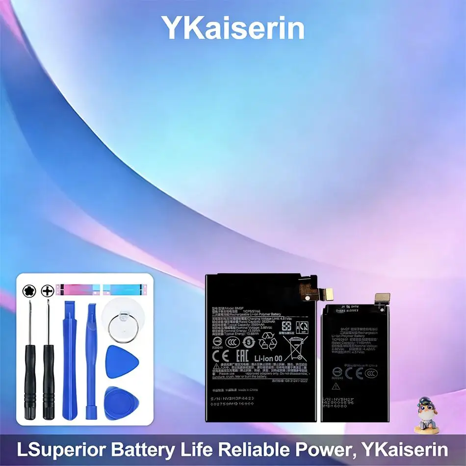 

Аккумулятор для мобильного телефона BM2F+BM3P для Xiaomi Mix Flip 1, высокая совместимость, 1145-3595 мАч, отличная работа при низких температурах