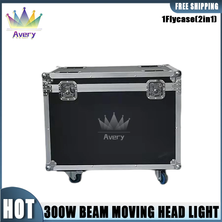 No Tax 1 Flycase For Beam LED 300W Moving Head Lighting 24Prism Frost Effect Rainbow Wheel For DJ Bar Disco Party Wedding Stage