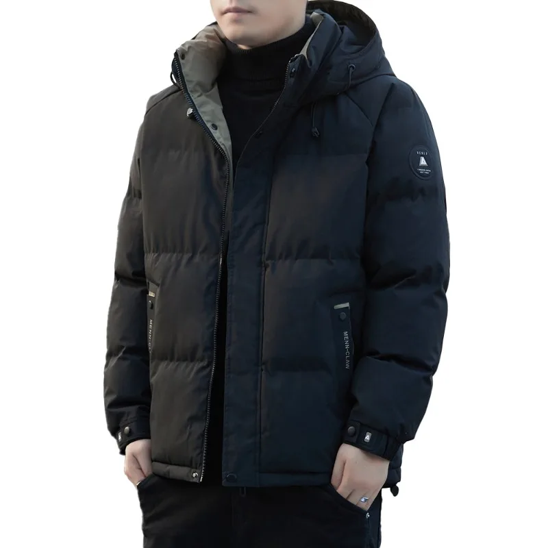 

Мужская куртка, модная мужская парка с воротником-стойкой, зимняя новая пуховая куртка, флисовые теплые куртки, мужские деловые пальто для отдыха, бейсбольные пальто