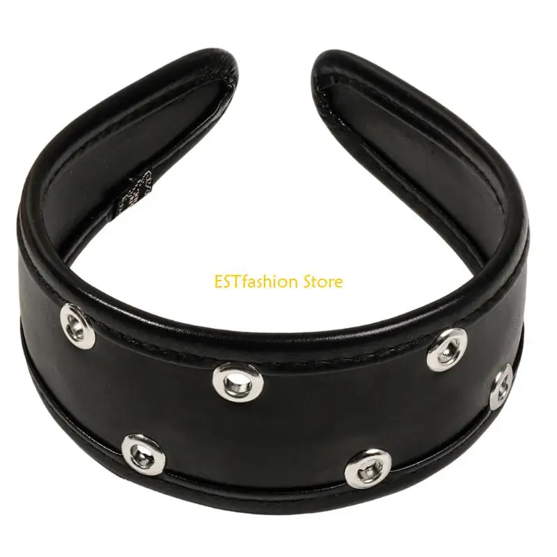 Y5GC Eyelet Headbands Daily Wear Stylish Grommet Hairband for Christmas Makeup Party