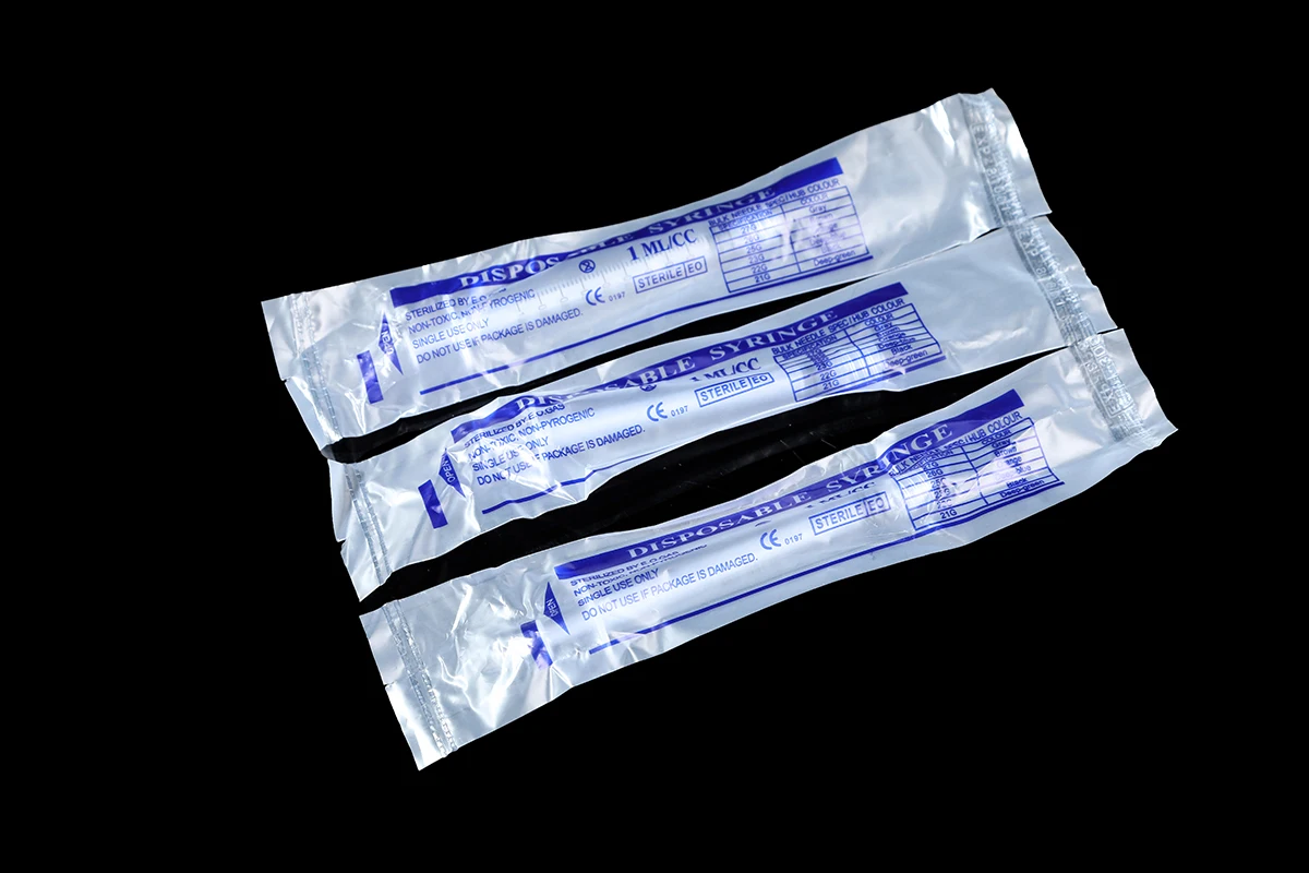 Imagem -06 - Luer Lock Small Needle Injection Tool Descartável Embalagem Individual Indolor para Beleza Ferramenta de Tatuagem 1ml 34g33g32g30g