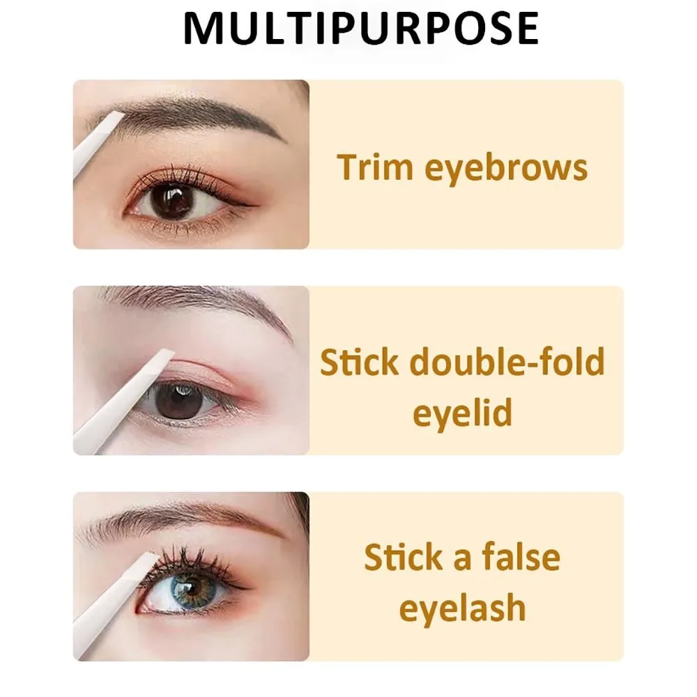 2PCS Stainless Steel Eyebrow Tweezer Multi-purpose Colorful Eyelash Extension Clip Makeup Tools Eye Brow Clips Removal