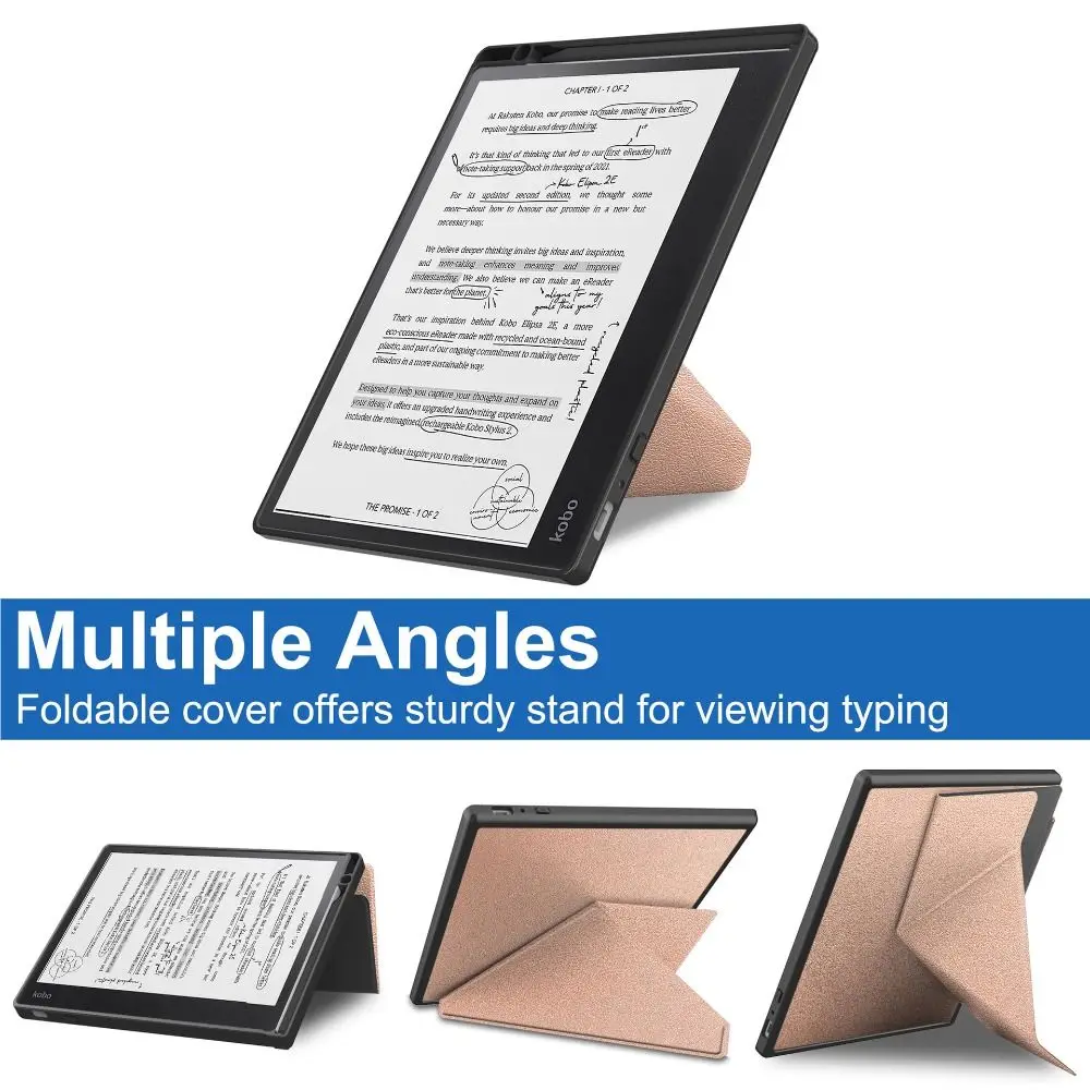 

Auto Sleep/Wake 10.3inch E-Reader Case Shockproof Wear Resistant Smart Cover Leather Foldable Stand for Kobo Elipsa 2E
