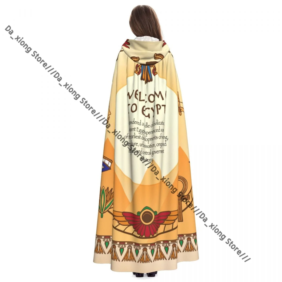 الكبار الإطار المصري عباءة الرأس مقنعين القرون الوسطى زي الساحرة ويكا مصاص دماء هالوين فستان مُصمم حسب الطلب #3