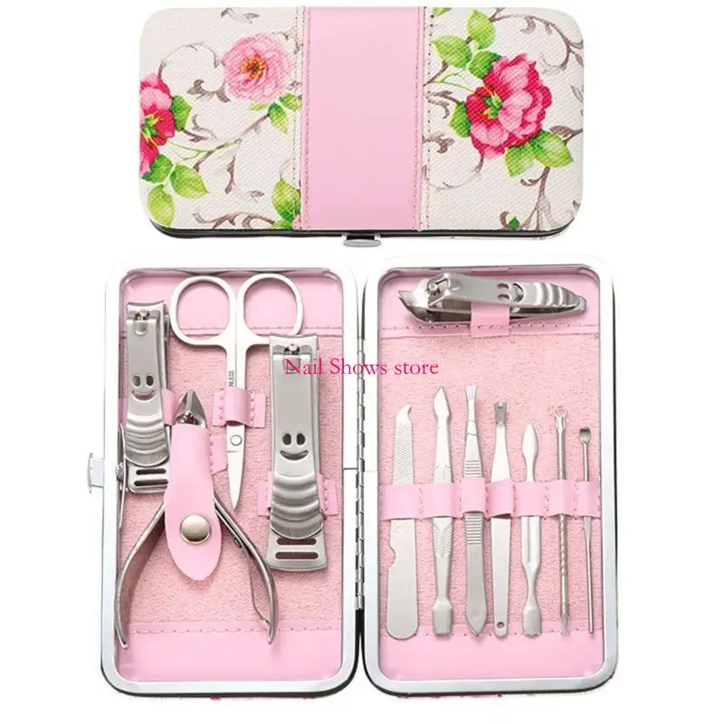 

E0BC Manicure Set Clipper Luxury Manicure 12 в 1 Профессиональный педикюрный комплект подарка для мужчин.