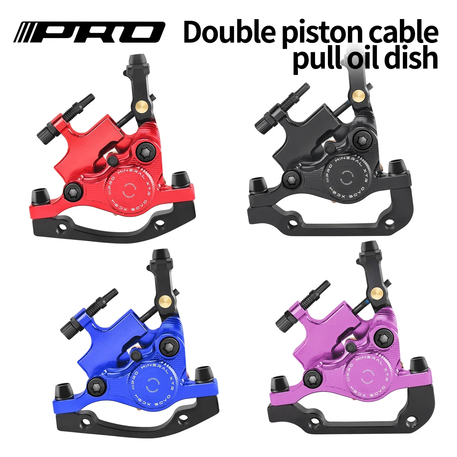

IIIPRO XC04 Mountain Bike Disc Brake Caliper: Dual Piston, IS/PM, Hydraulic