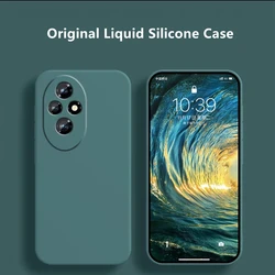 Luxury Case For Honor 200 Pro Cover Honor 200 Pro Fundas Coque Original Liquid Silicone Soft TPU Back Case Honor 200