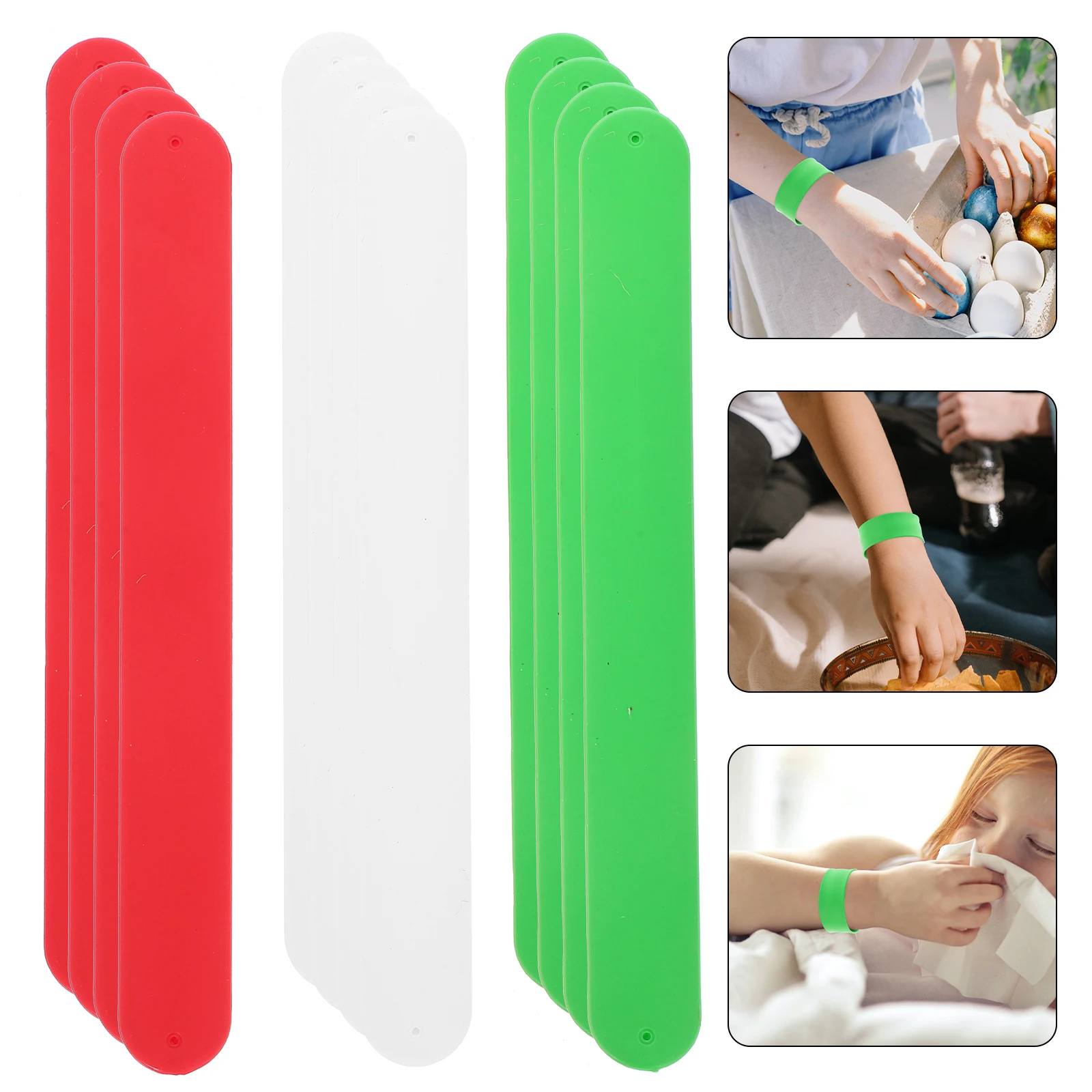 12 pçs pulseiras de tapa de silicone diversão crianças festa favores flexível à prova dwaterproof água pulseira decorativa festivais pulseiras tapa pulseiras