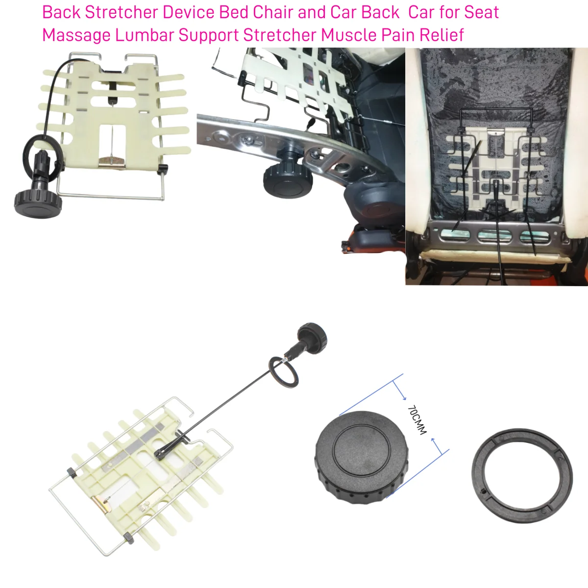 Built-in Board for Mechanical Lumbar for SEAT Lumbar Lower Back Car for SEAT Lumber Support Relief Pain Chair Built-in B N0HF