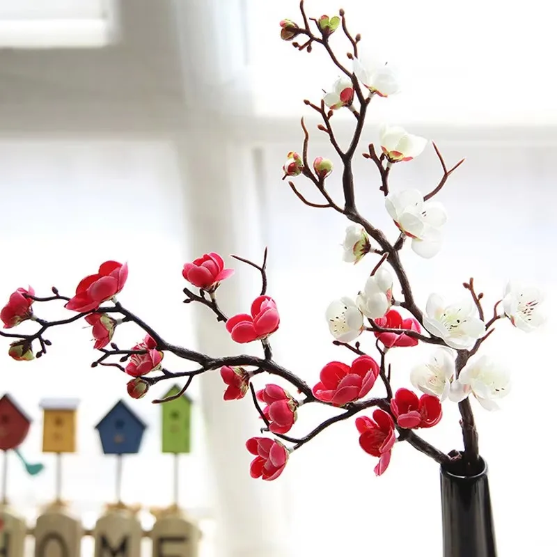 Kahaul Pflaumenblüten Künstliche Blumen Äste Zuhause Tisch Wohnzimmer Dekor DIY Hochzeit Garten Party Festival Arrangement