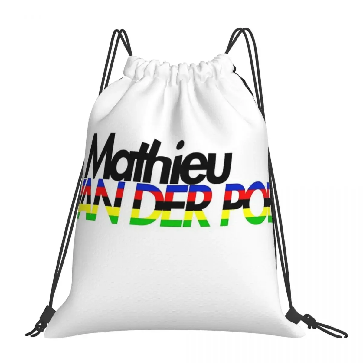 Mathieu Van Der Poel CX World Champion Backpacks Drawstring Bags Drawstring Bundle Pocket Sundries Bag BookBag Travel Students