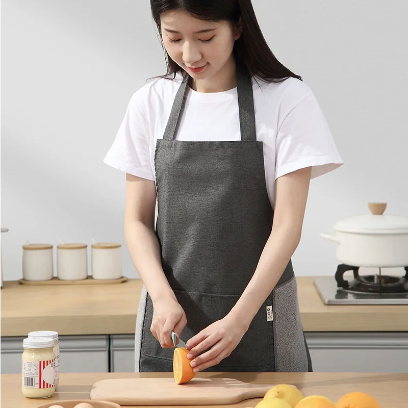 Fashionable Hand-wiping Apron with Oil-proof and Waterproof Function for Men and Women in Coffee Shops,Cooking,Kitchen,Household