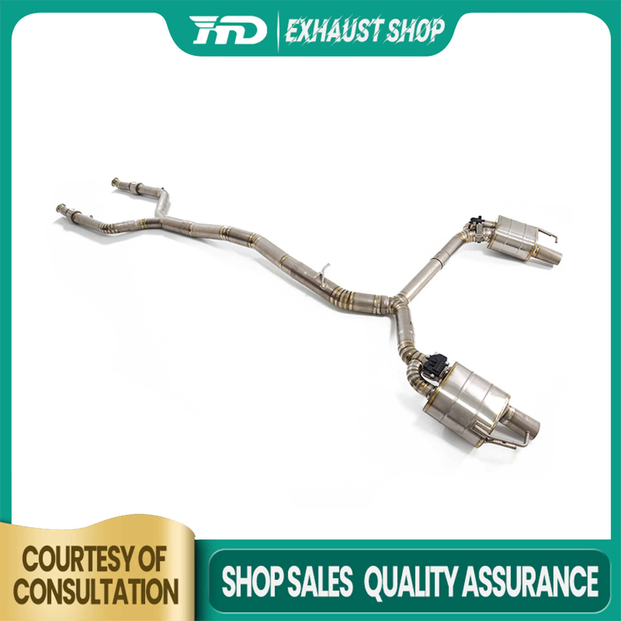 

HMD Catback for Benz C43 C400 C450 W205 Ti Exhaust system High precision Increased power Sounds good Electronic valve Muffler