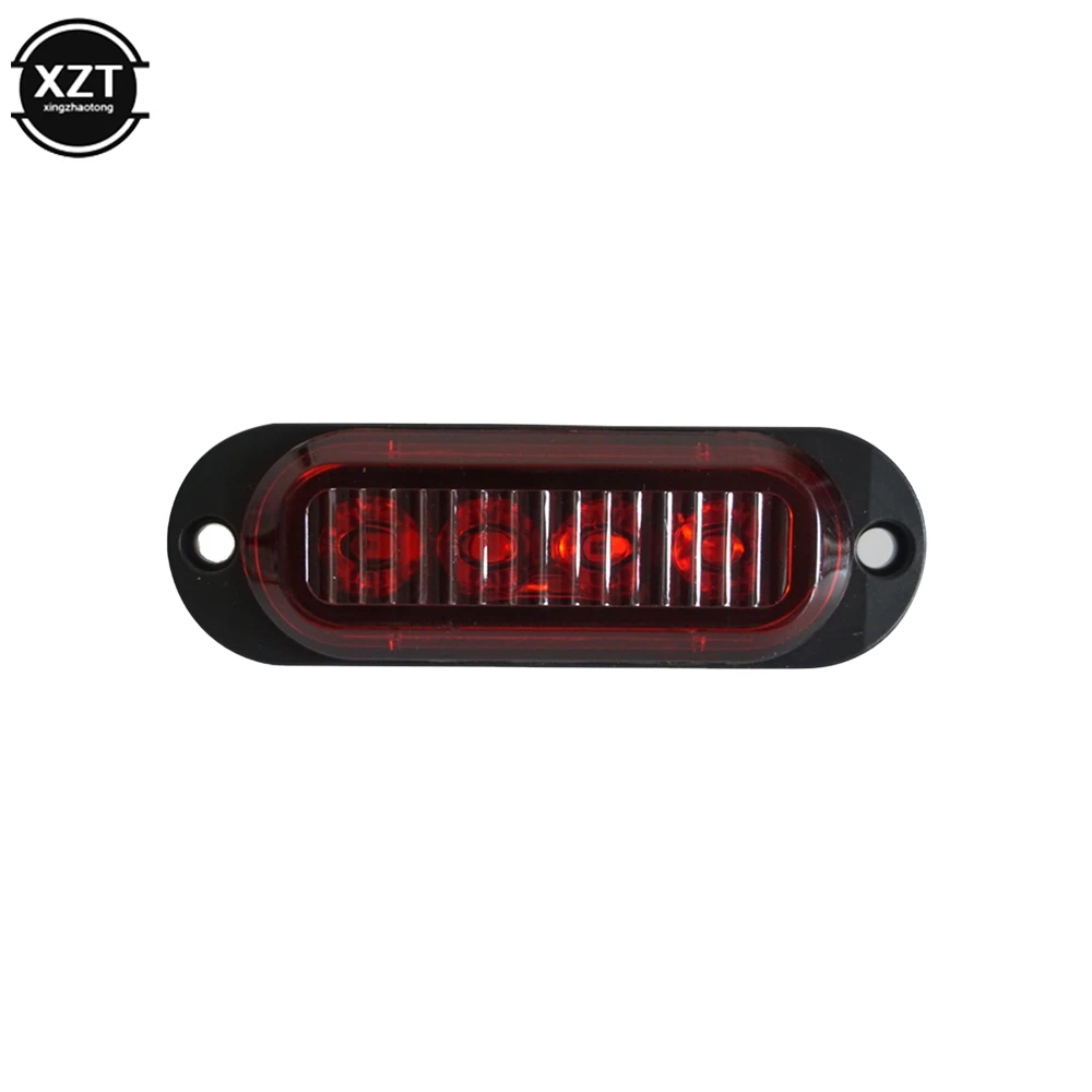 4 LED Side Marker Clearance Light Orange Lamp Indicator 12V-24V For Truck Trailer Caravans RV Lorry Car Lights Accessories