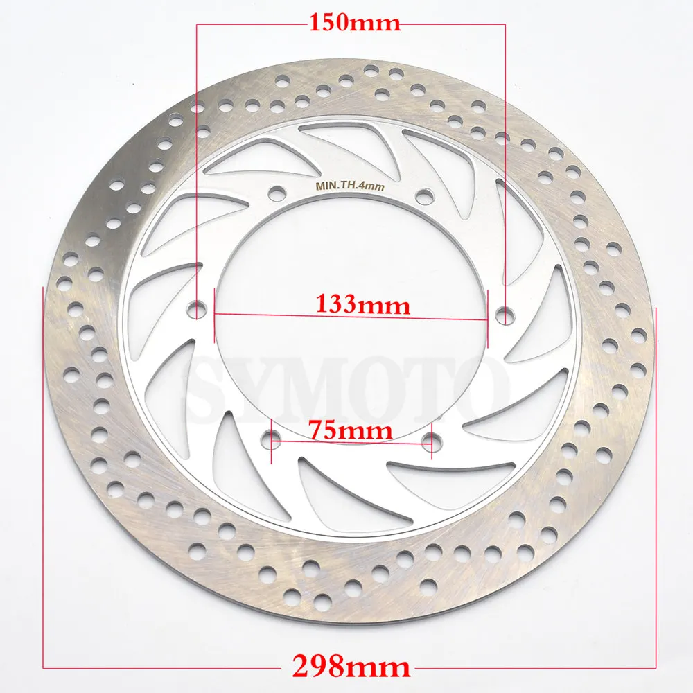 298mm Front Brake Disc Rotor For Yamaha XVS 400 650 1100 Drag star SR 400 XV 535 Virago XVZ 13 Royal Star 1300 XV 1600 Wildstar