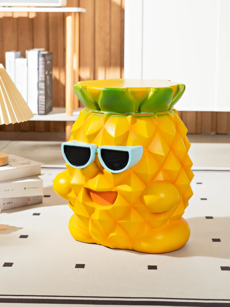 Creative Pineapple Stools Sculpture Decoration Resin Home Living Room Sofa Side Corner Tables Bedroom nightstand Furniture Stool