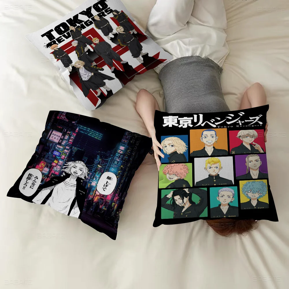 Anime Tokyo Revengers Cushion Cover Pillowcase Upholstery Sofa Throw Pillow Home Decor Pillowcas