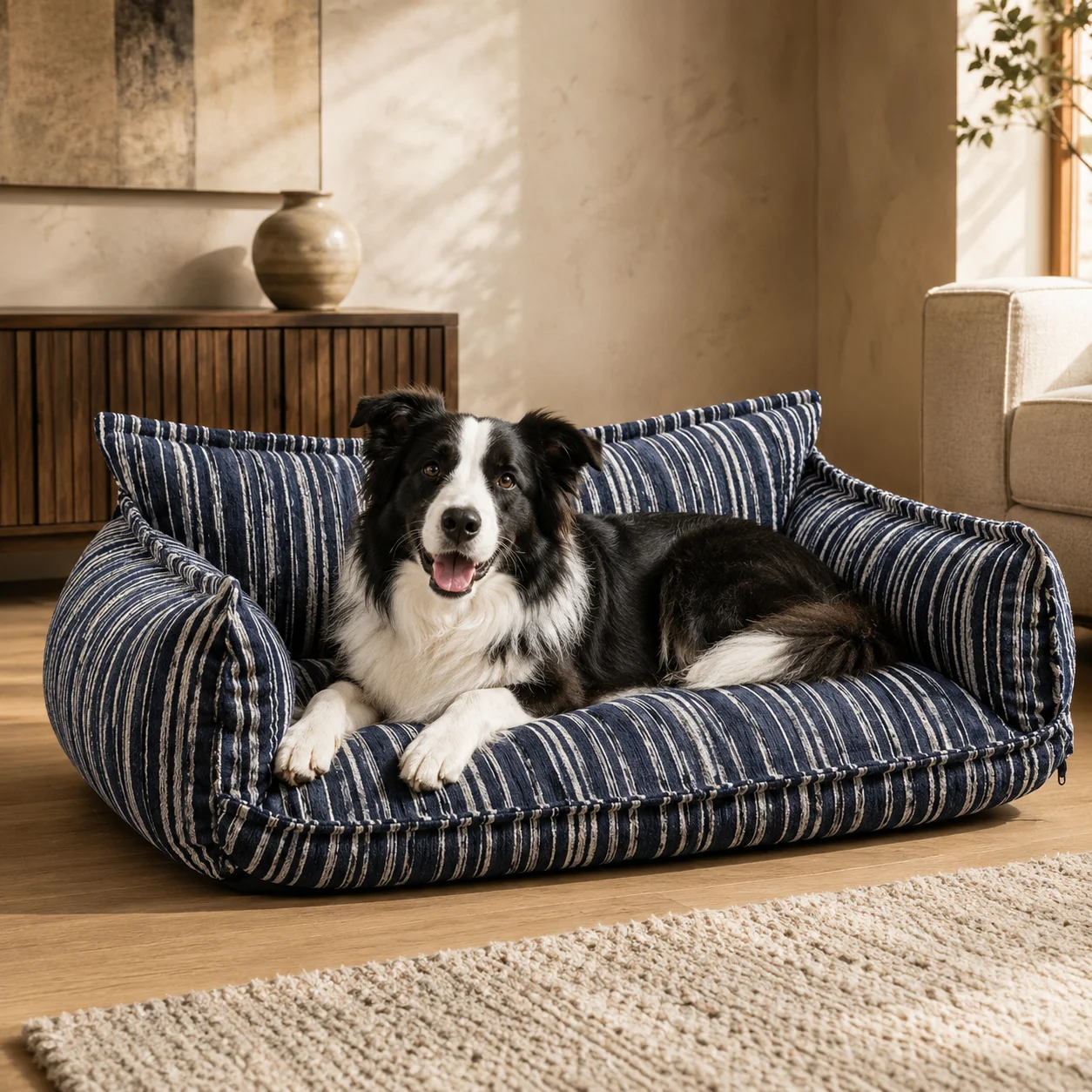 Luxury Chenille  Dog Bed Sofa Washable Pet Bed With Removable Cover For Medium Large Dogs Drop Shipping