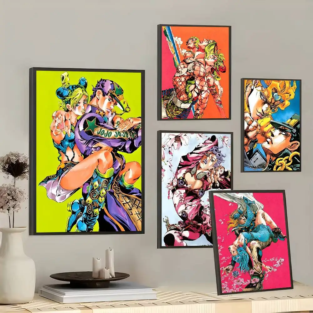 جوجوس آيفس آري مغامرة أنيمي ورق أبيض ملصق ريترو كرافت ورقة ملصق DIY غرفة بار مقهى خمر اللوحة الزخرفية