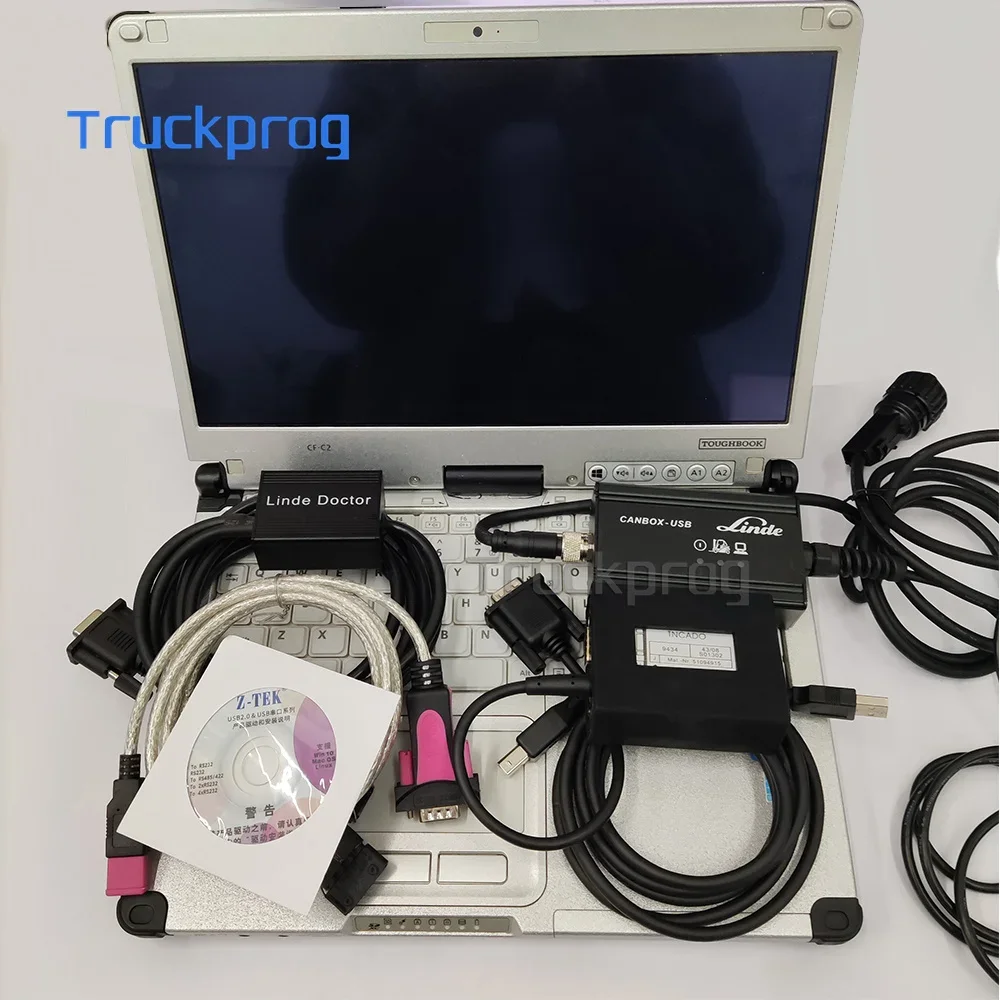 Herramienta de Diagnóstico para Montacargas Linde Canbox, Linde Doctor para Pathfinder, Jungheinrich Judit, Incado, Escáner de Diagnóstico C2 con Laptop