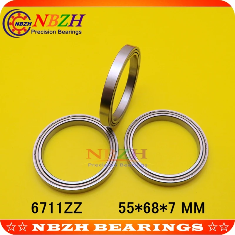 NBZH Bearing Free Shiping The High Quality ABEC-3  6711  6711ZZ 6711-2RS 55*68*7 Mm