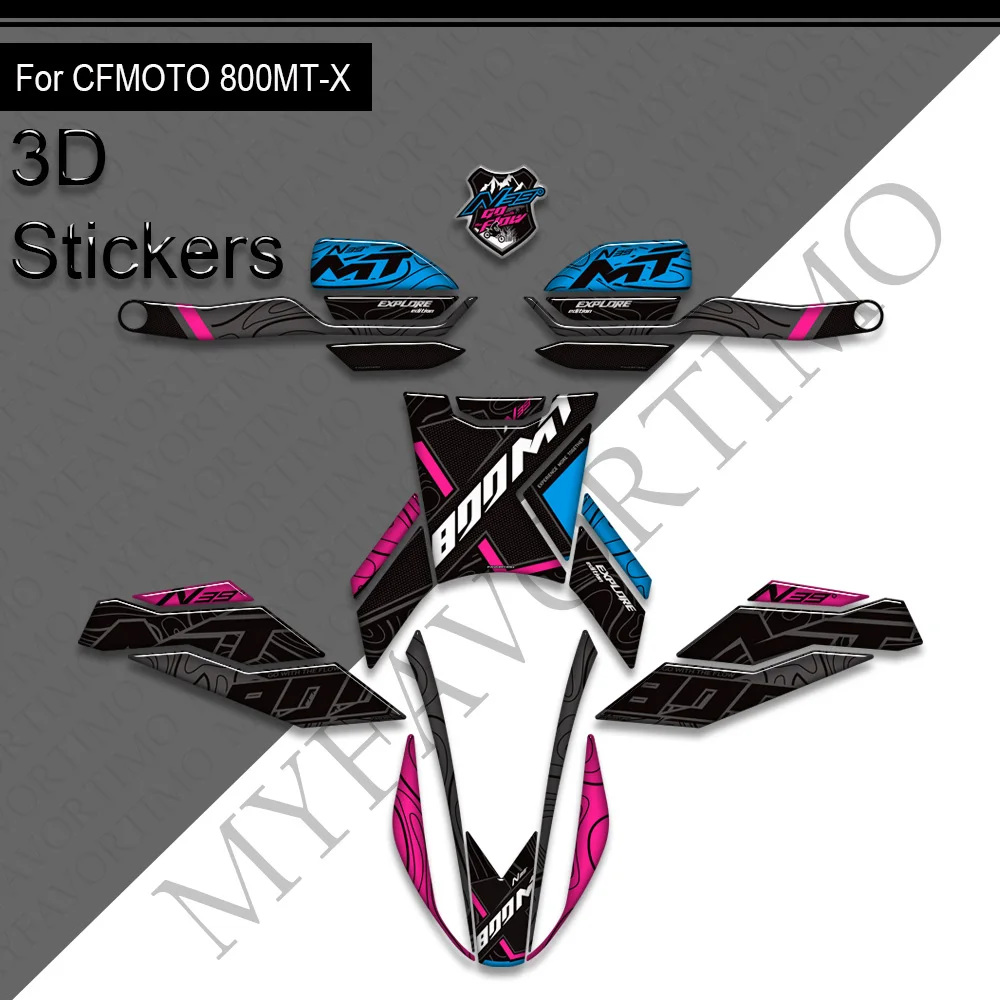 

2024 2025 For CFMoto 800MT-X 800MT 800 MT - X Adventure Bike Protector Tank Pad Grips Kit Knee Fairing Fender Stickers Decals