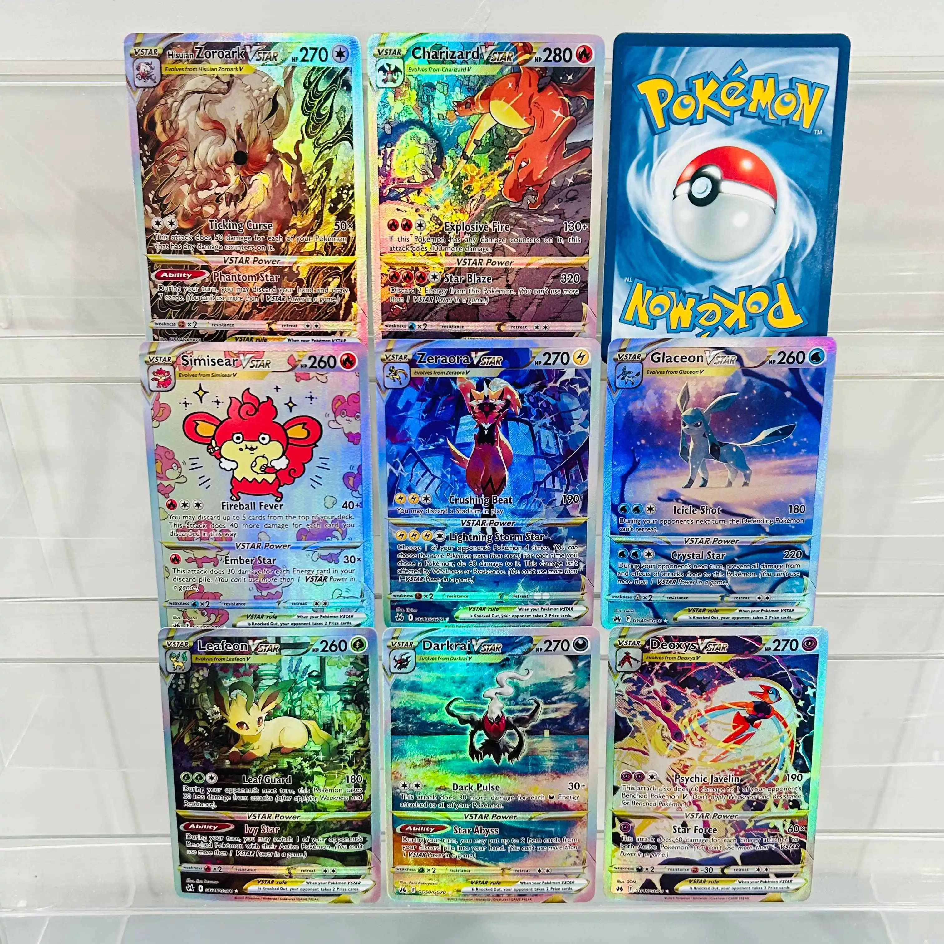Charizard VSTAR SWSH262 Englische Karte mit Holografischer Textur, Perfekter Zustand DIY Premium Anime Sammelkarte – Detail 1