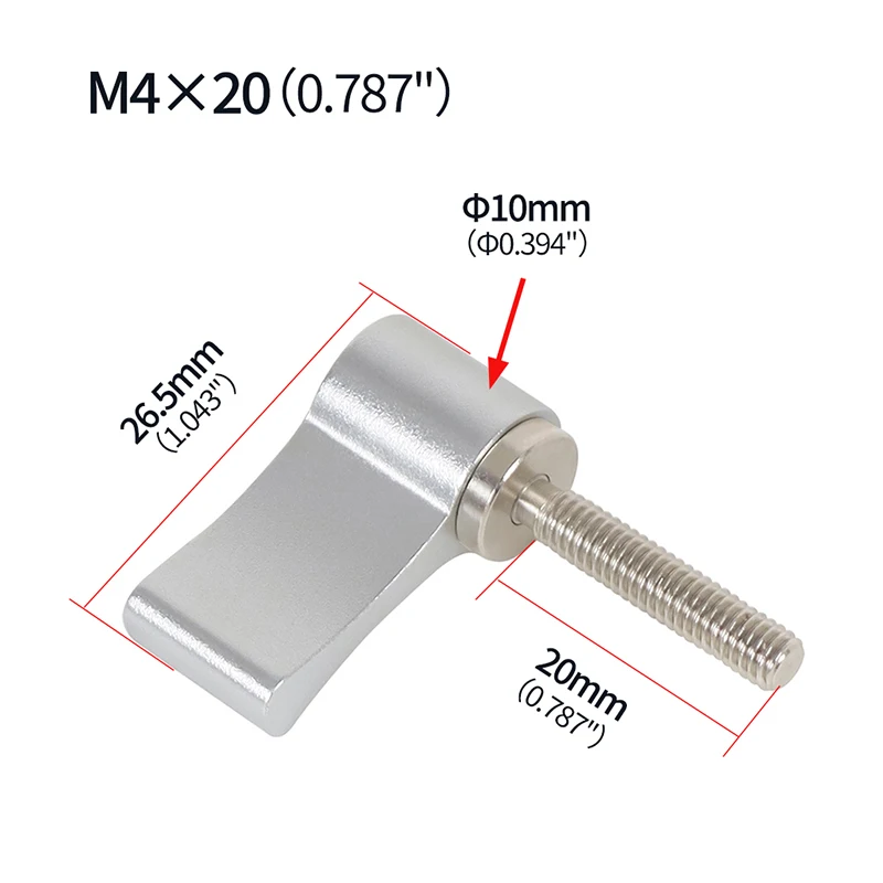 M4 Male Threaded 20mm Length Thumb Screw Adapter for Gopro 11 for DJI OSMO Action Camera L-type Hand Twist Handle Screw