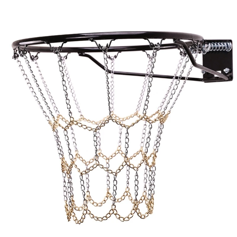 Metal Chain Basketball Net Goal Basketball Net 12 Hooks Basketball Net Hoops