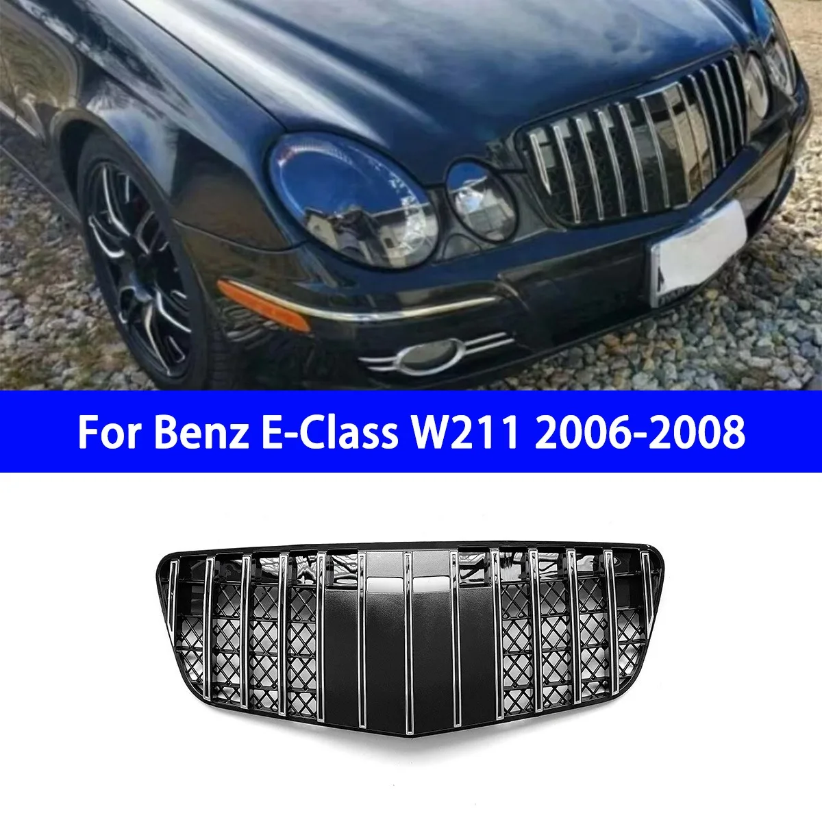 Suitable for Replacing The Original Vertical Grille of The Mercedes Benz E-Class W211 with GT Version From 2006 To 2008