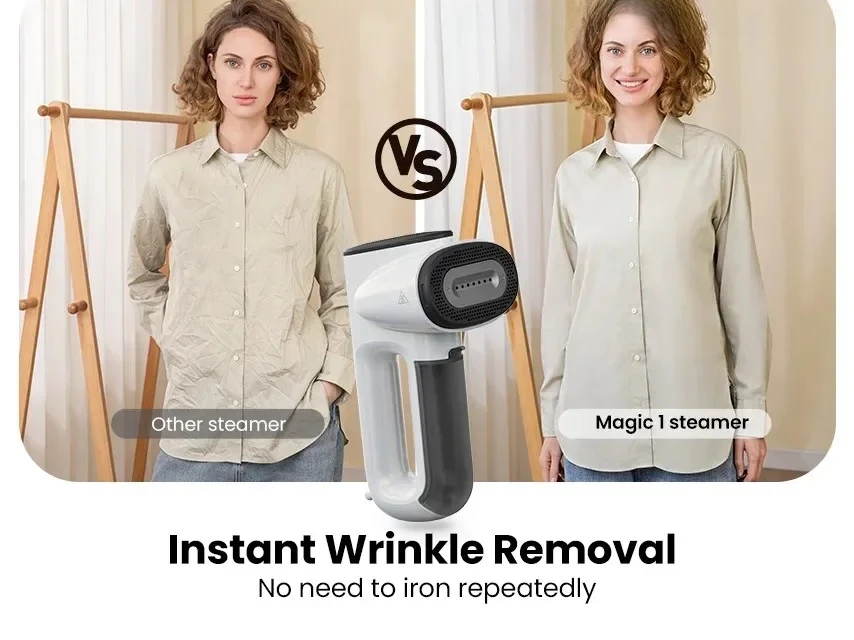 Self-Suction Vacuum Steamer Iron for Clothes & Mite remov