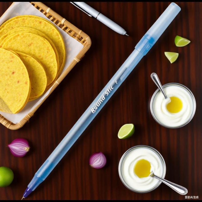 둥근 1.0mm 볼펜 - 부드러운 성능 10개