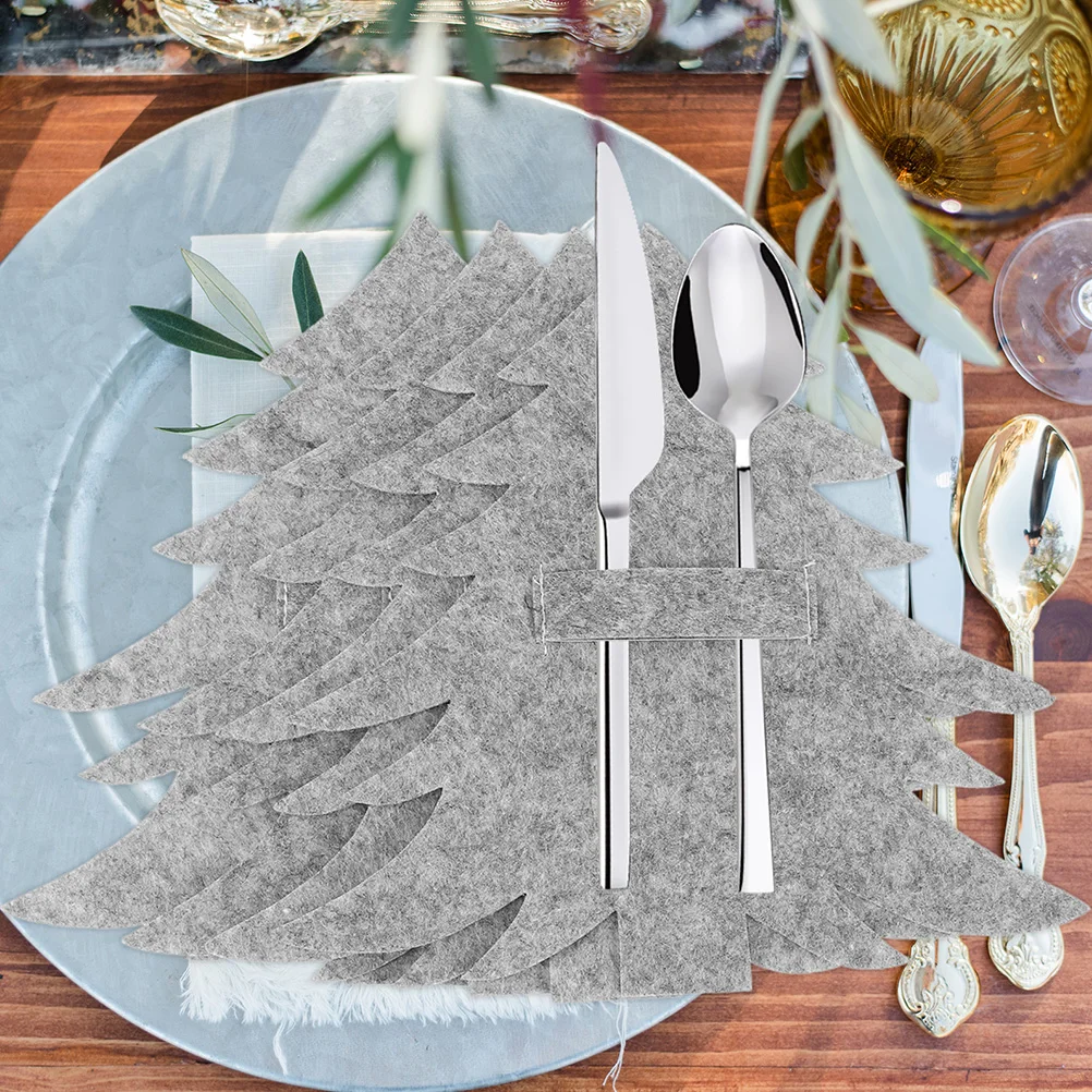 

8 Pcs Christmas Cutlery Set Silverware Pouch Tableware Bags Storage Pouches Decoration