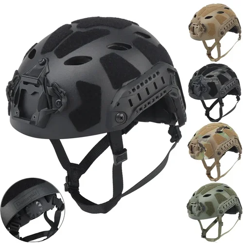 Casco táctico rápido Airsoft CS, cascos de juego para deportes al aire libre, caza, tiro, Paintball, equipo protector para cabeza