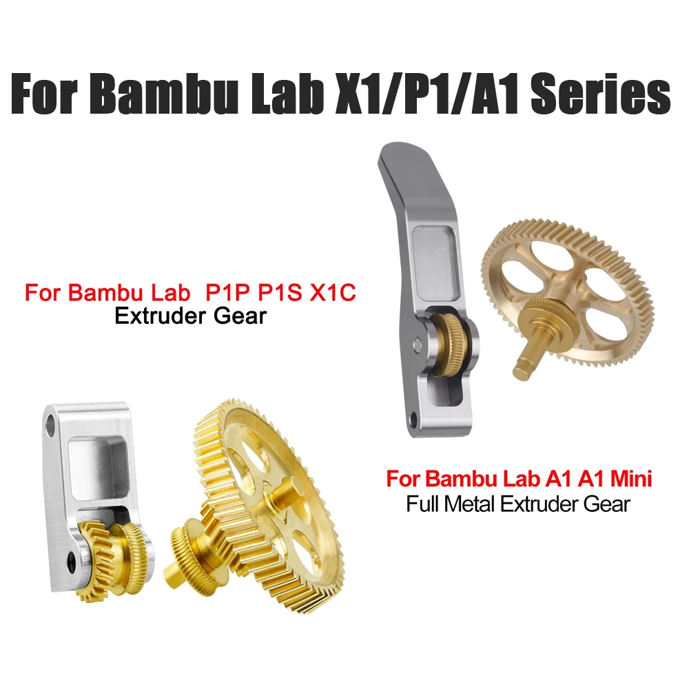 

Upgrade All-Metal Extruder Gear Kit For Bambu Lab A1/A1mini Claw Gear RNC Nano-Coated Hardened Steel Helical Gear Wear Resistant