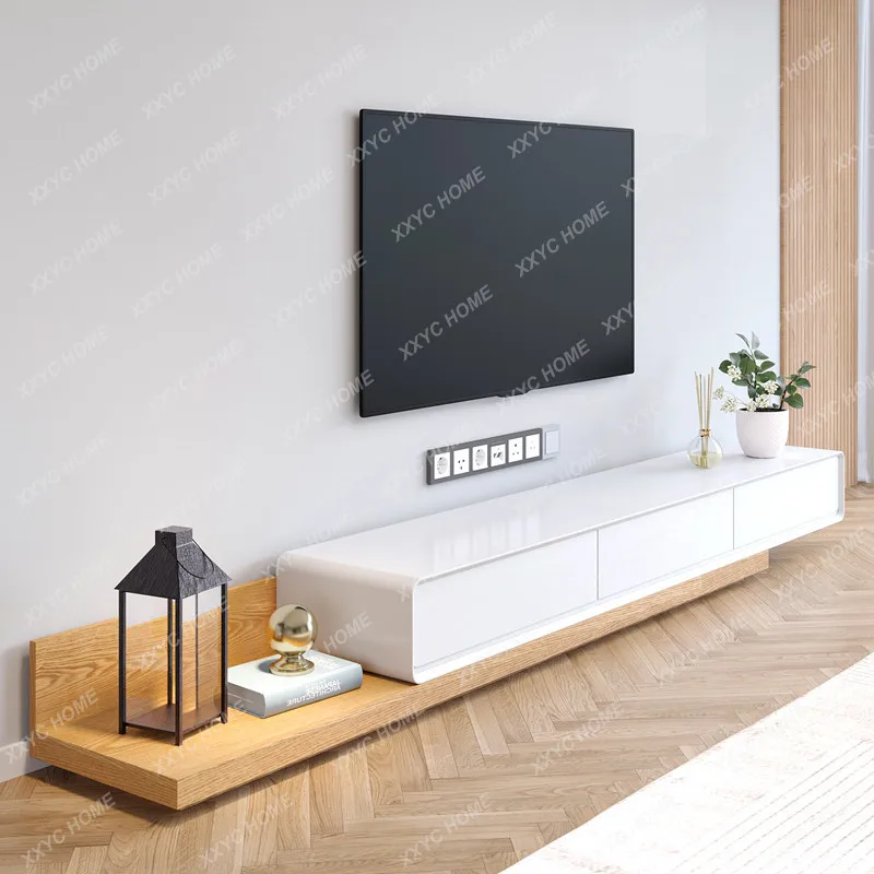 SLSimple Cajonera para TV con Estante Retráctil Vertical, Organizador de Adornos, Muebles