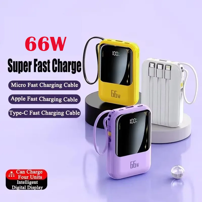 

20000mAh 66W Mini Power Bank High-end Super Large Capacity Super Fast ChargingPD 20W Flash Charging Source Box for IPhone Huawei