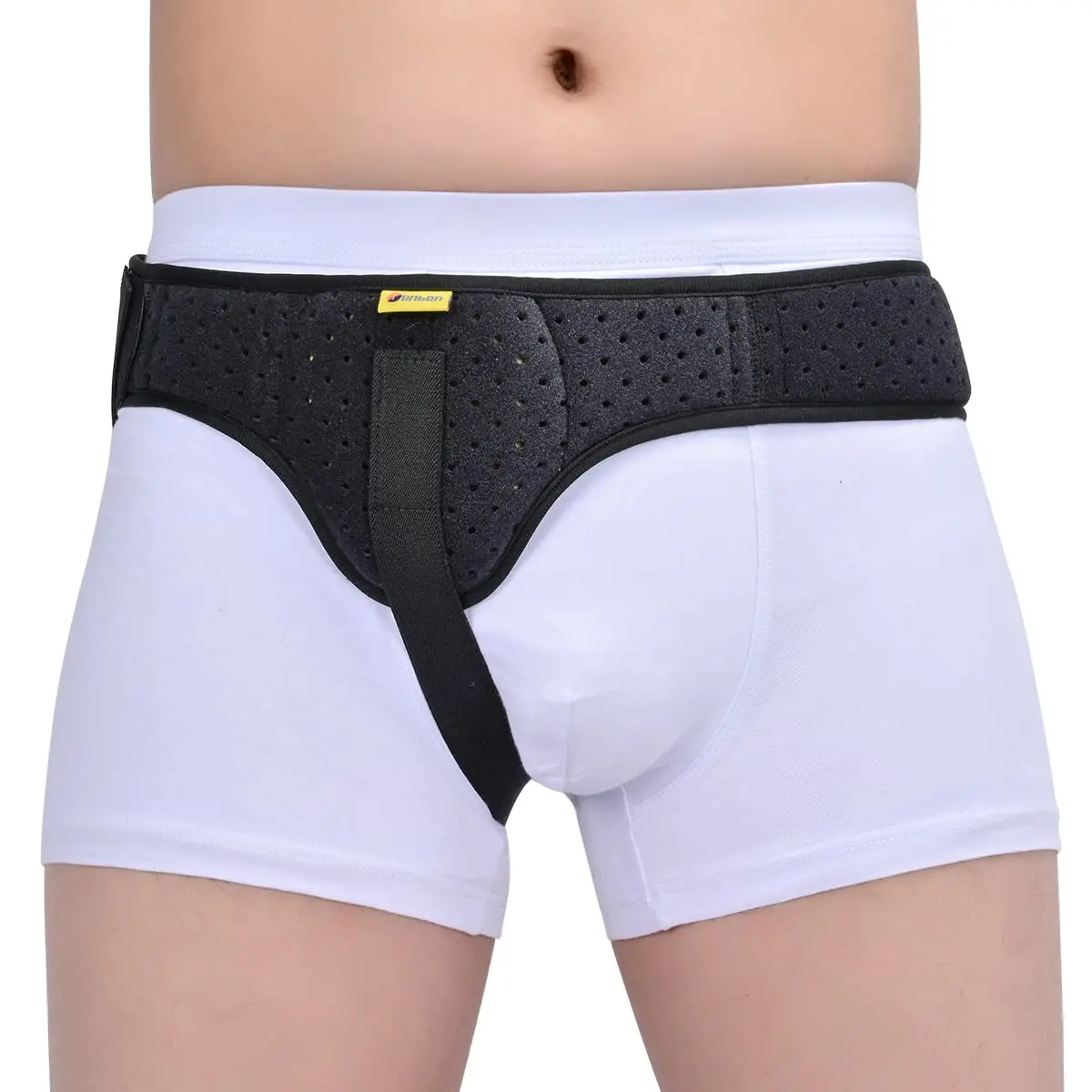 

Hernia Belt Truss for Inguinal or Sports Hernia Support Brace Pain Relief Recovery Strap with 1 Removable Compression Pad(Black)