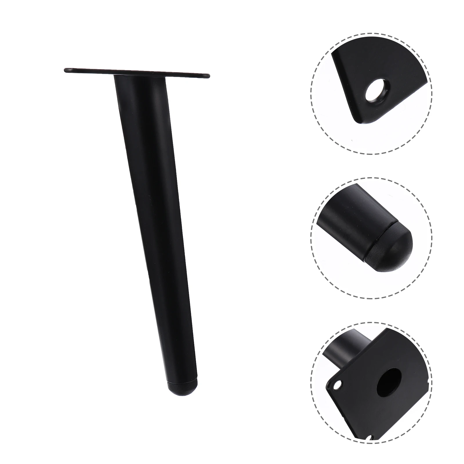 

4 Pcs Furniture Support Legs Black Small Feet Hardware Replacement Sofa Bed Cabinet Tea Table Durable Iron Stable