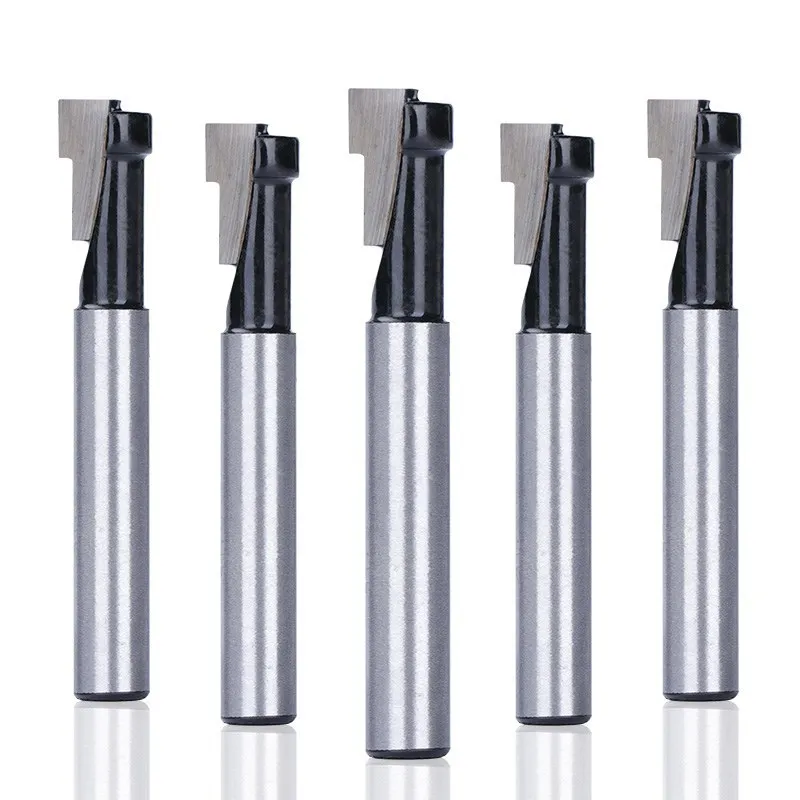 XCAN Router Bit 6mm Shank T-Slot Milling Cutter Set Hex Bolt Key Hole Bits T Slotting Milling Cutter for Woodworking Tool