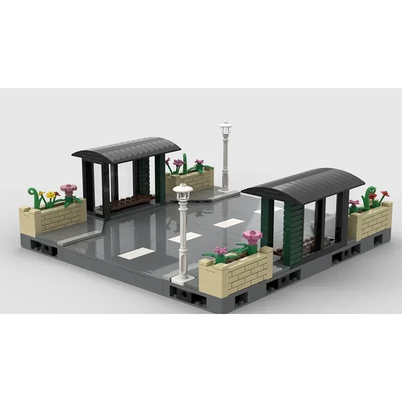 وحدات الترام المسارات مستقيم القياسية عرض الشارع نموذج Moc اللبنات التكنولوجيا وحدات الطوب لتقوم بها بنفسك تجميع لعبة الهدايا